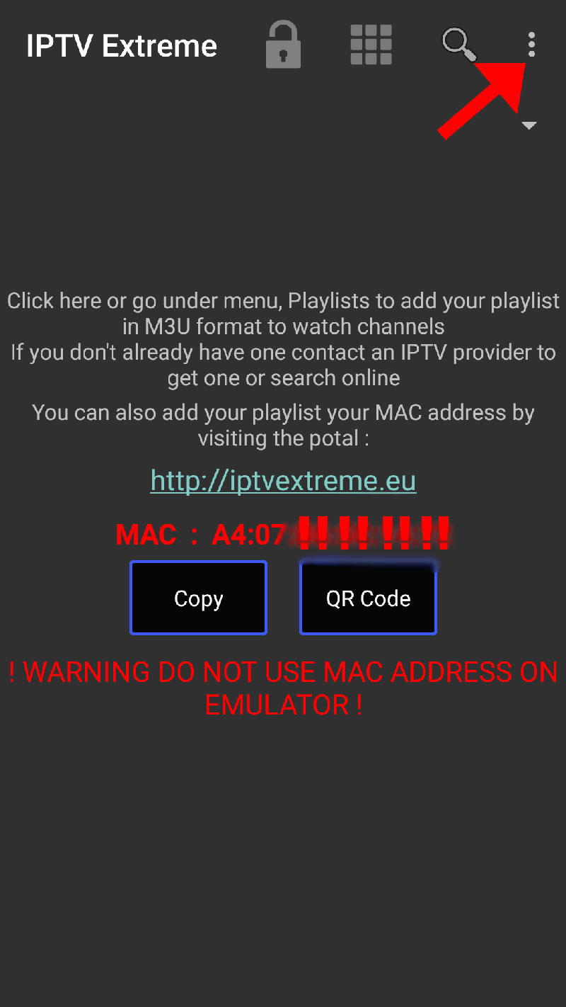 Guide de l'application IPTV extrême pro