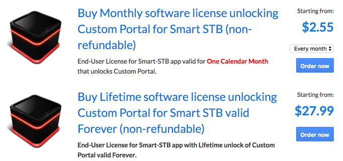 smart stb licences payées