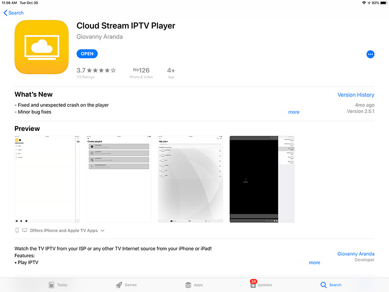 Guide IPTV Cloud Stream