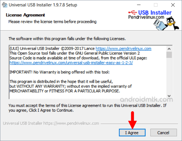 installateur USB universel d'accord