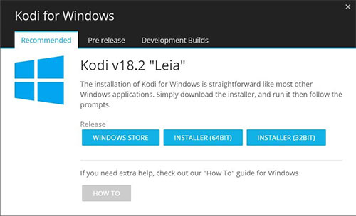 Kodi sur windows